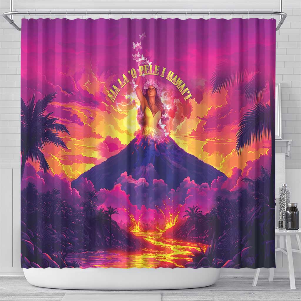 Hawaii Kilauea Volcano Shower Curtain There Is Pele Goddess Of The Volcano - Polynesian Pride