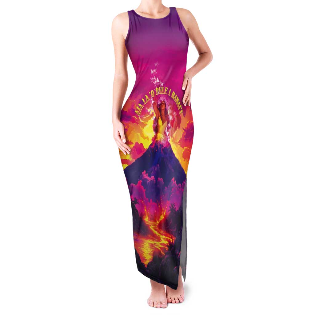 Hawaii Kilauea Volcano Tank Maxi Dress There Is Pele Goddess Of The Volcano - Polynesian Pride