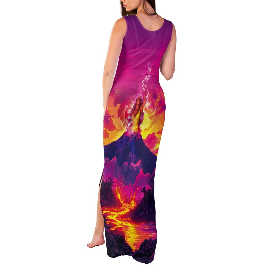 Hawaii Kilauea Volcano Tank Maxi Dress There Is Pele Goddess Of The Volcano - Polynesian Pride