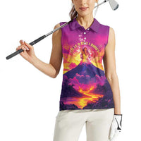 Hawaii Kilauea Volcano Women Sleeveless Polo Shirt There Is Pele Goddess Of The Volcano - Polynesian Pride