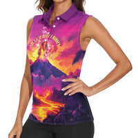 Hawaii Kilauea Volcano Women Sleeveless Polo Shirt There Is Pele Goddess Of The Volcano - Polynesian Pride