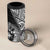 Hibiscus With Black Austronesian Tattoo Pattern 4 in 1 Can Cooler Tumbler - Polynesian Pride