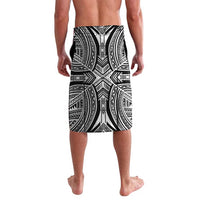 Hibiscus With White Austronesian Tattoo Pattern Lavalava - Polynesian Pride