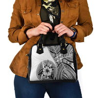 Hibiscus With White Austronesian Tattoo Pattern Shoulder Handbag - Polynesian Pride
