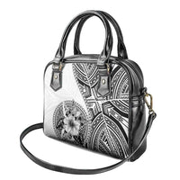 Hibiscus With White Austronesian Tattoo Pattern Shoulder Handbag - Polynesian Pride