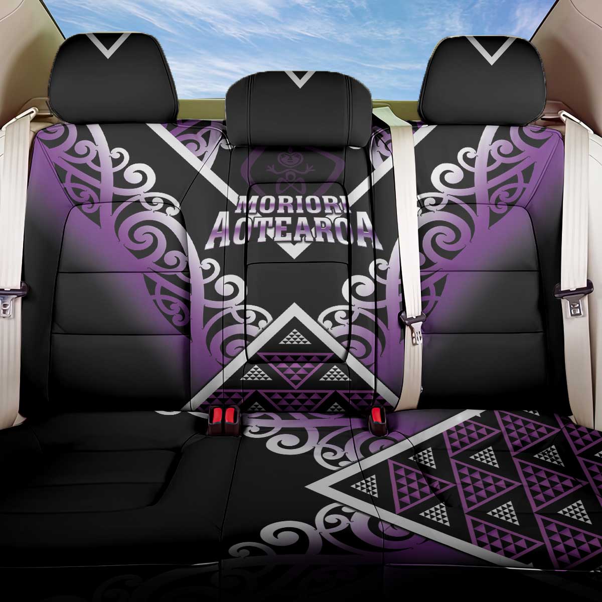 Aotearoa Moriori Back Car Seat Cover Maori Pattern New Zealand - Polynesian Pride