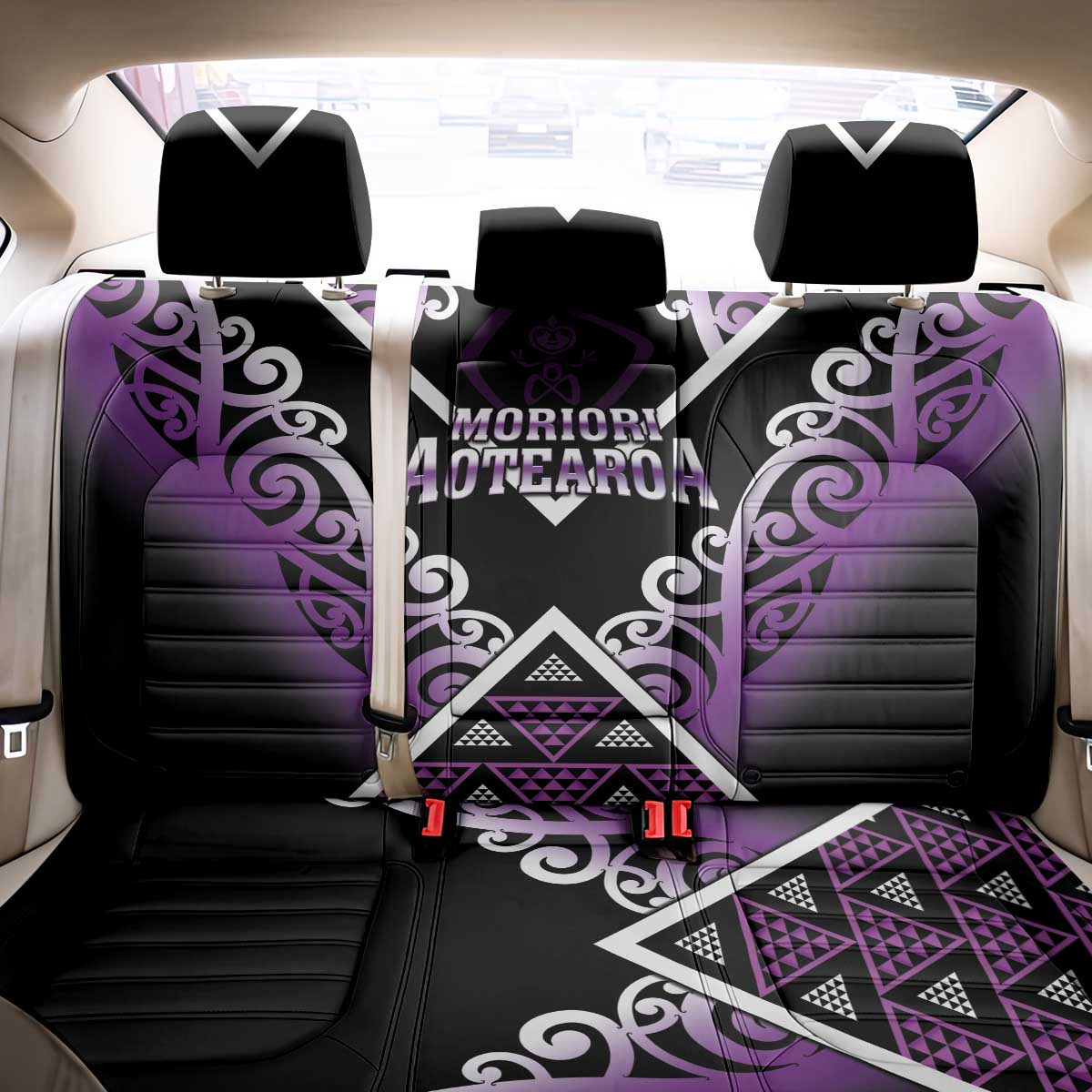 Aotearoa Moriori Back Car Seat Cover Maori Pattern New Zealand - Polynesian Pride