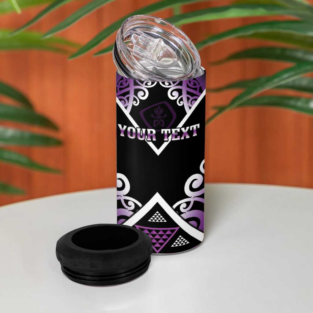 Personalised Aotearoa Moriori 4 in 1 Can Cooler Tumbler Maori Pattern New Zealand - Polynesian Pride