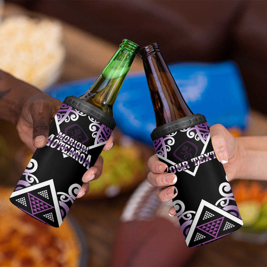 Personalised Aotearoa Moriori 4 in 1 Can Cooler Tumbler Maori Pattern New Zealand - Polynesian Pride