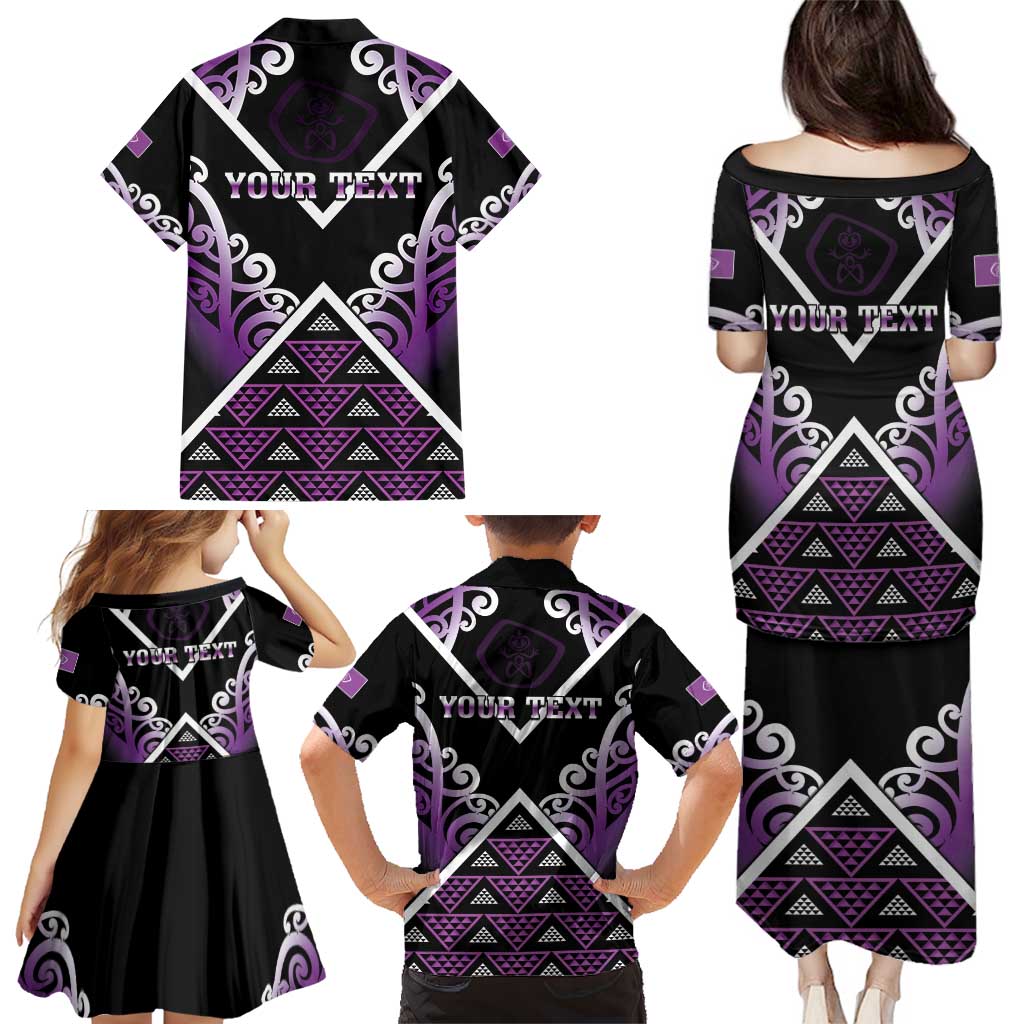 Personalised Aotearoa Moriori Family Matching Puletasi and Hawaiian Shirt Maori Pattern New Zealand - Polynesian Pride