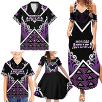 Personalised Aotearoa Moriori Family Matching Summer Maxi Dress and Hawaiian Shirt Maori Pattern New Zealand - Polynesian Pride