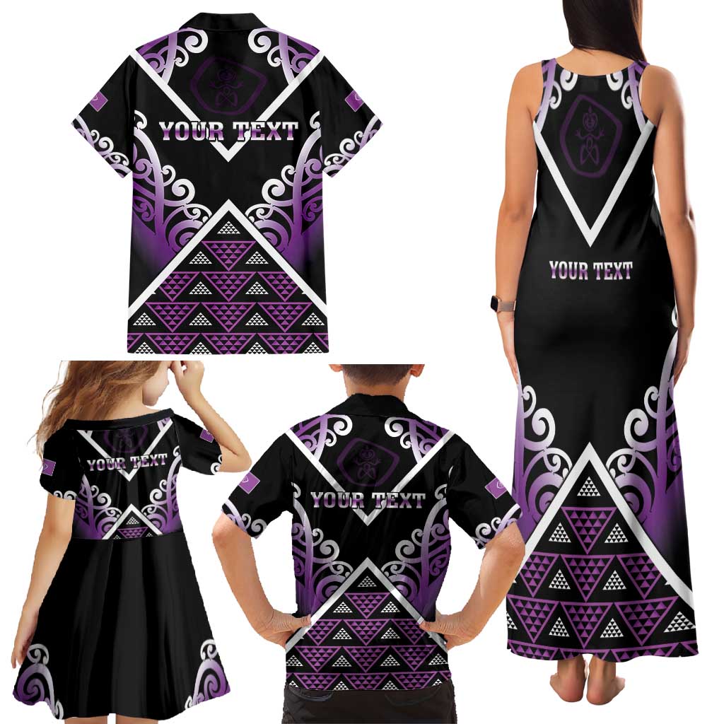 Personalised Aotearoa Moriori Family Matching Tank Maxi Dress and Hawaiian Shirt Maori Pattern New Zealand - Polynesian Pride