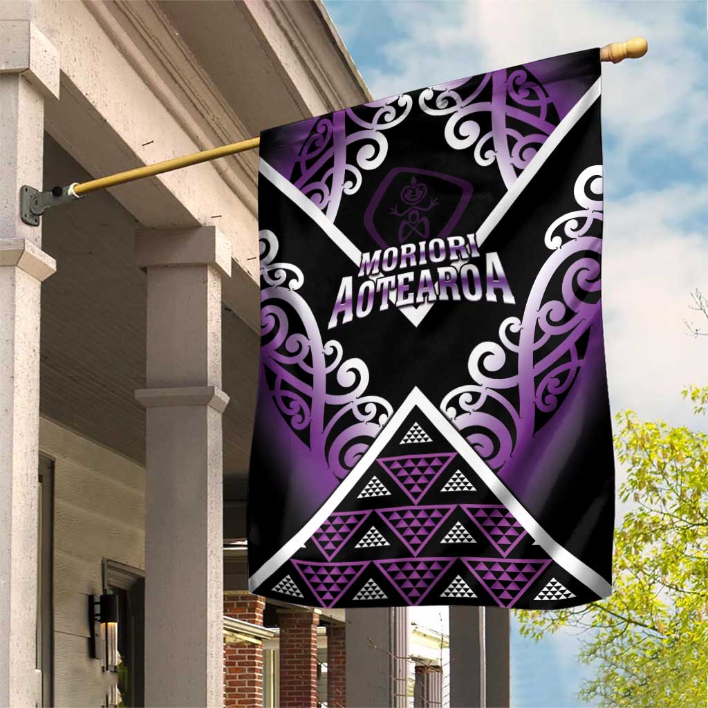 Aotearoa Moriori Garden Flag Maori Pattern New Zealand - Polynesian Pride