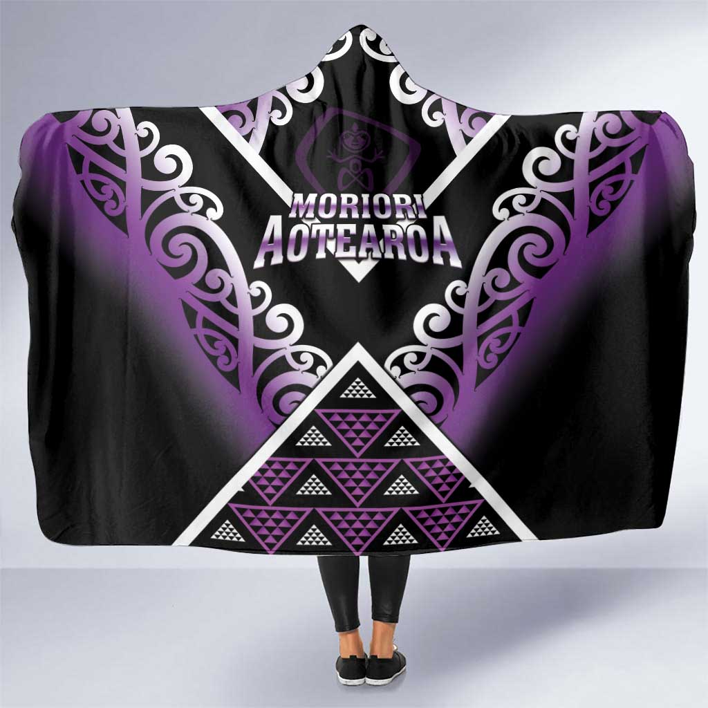 Aotearoa Moriori Hooded Blanket Maori Pattern New Zealand - Polynesian Pride
