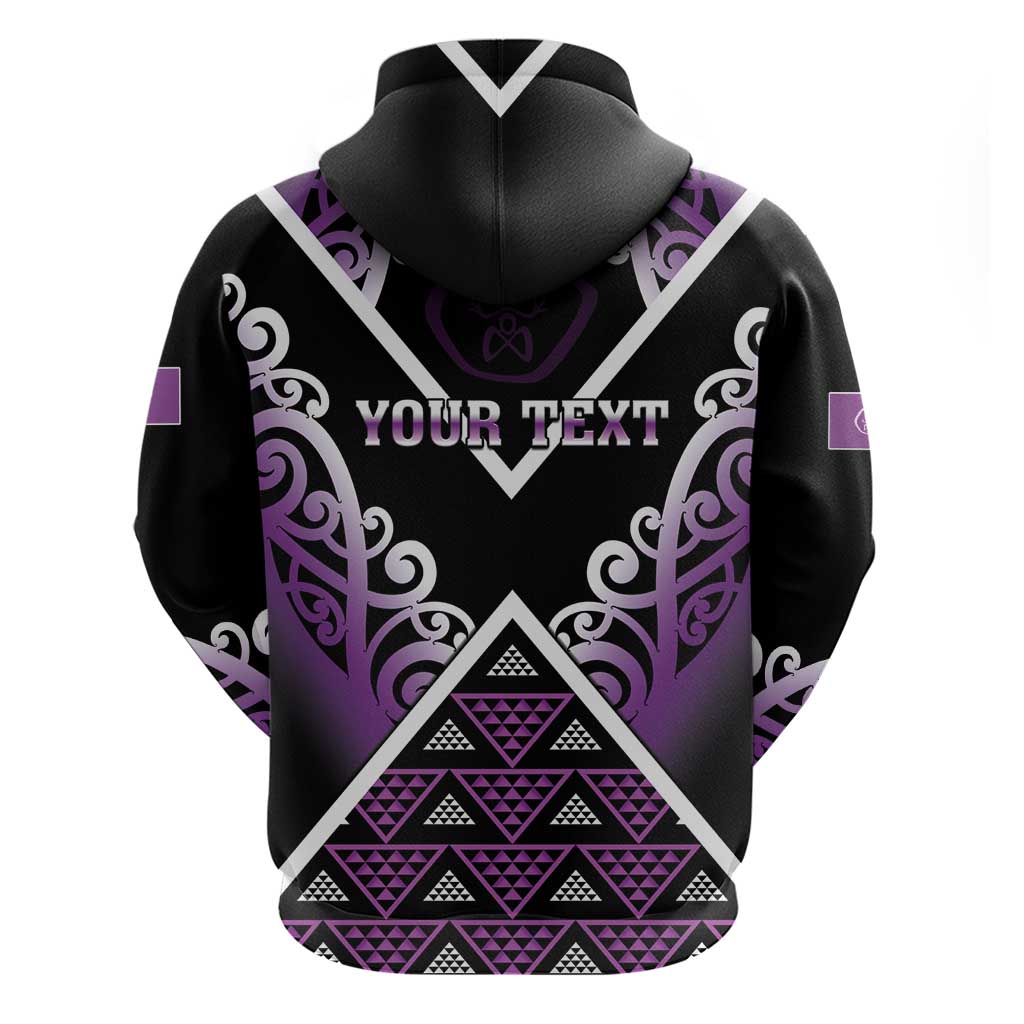 Personalised Aotearoa Moriori Hoodie Maori Pattern New Zealand - Polynesian Pride