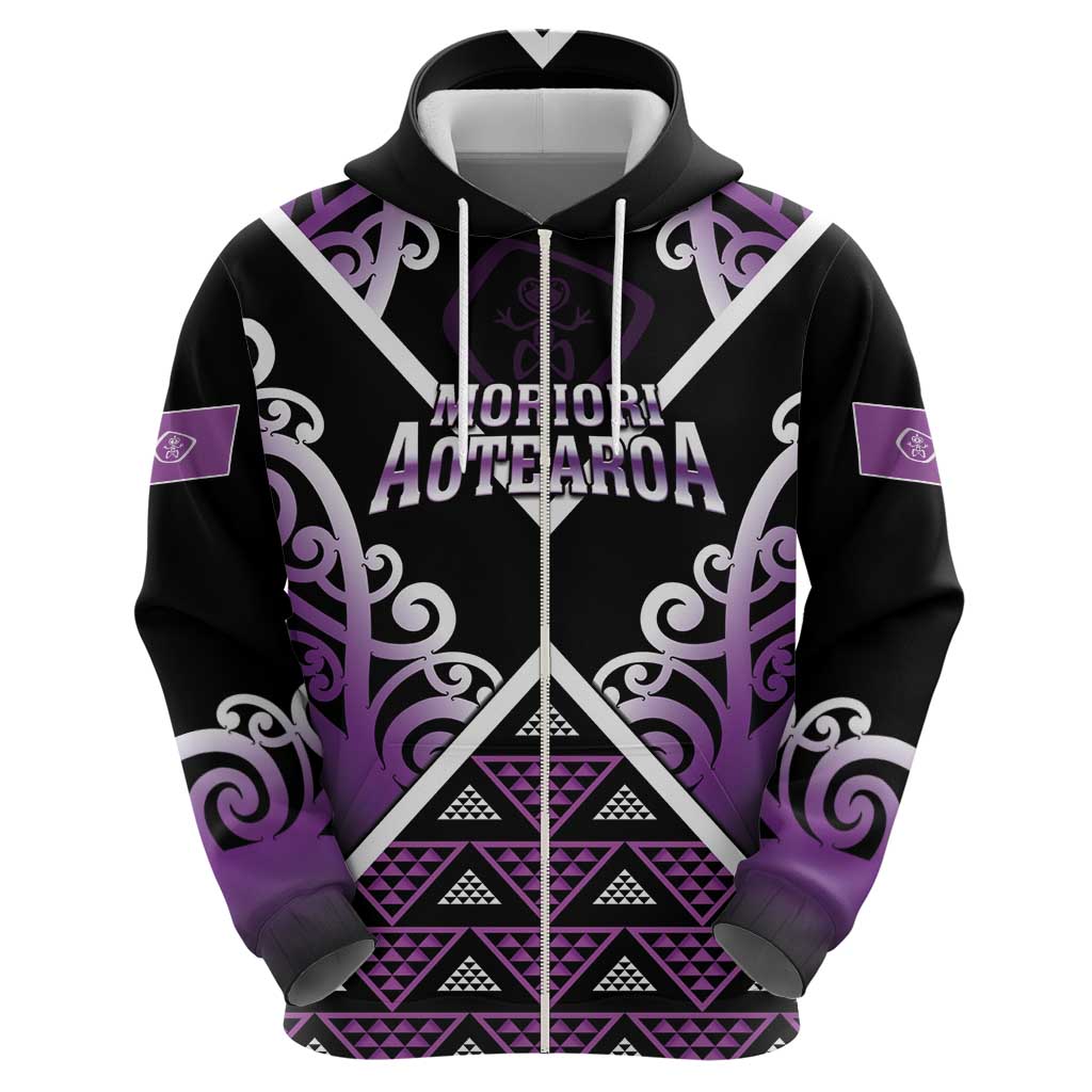 Personalised Aotearoa Moriori Hoodie Maori Pattern New Zealand - Polynesian Pride