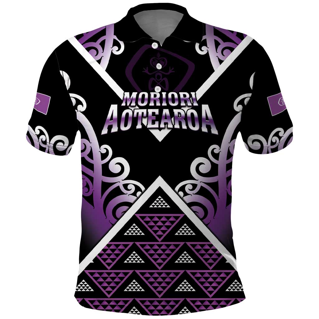 Personalised Aotearoa Moriori Polo Shirt Maori Pattern New Zealand - Polynesian Pride