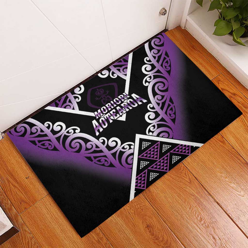 Aotearoa Moriori Rubber Doormat Maori Pattern New Zealand - Polynesian Pride