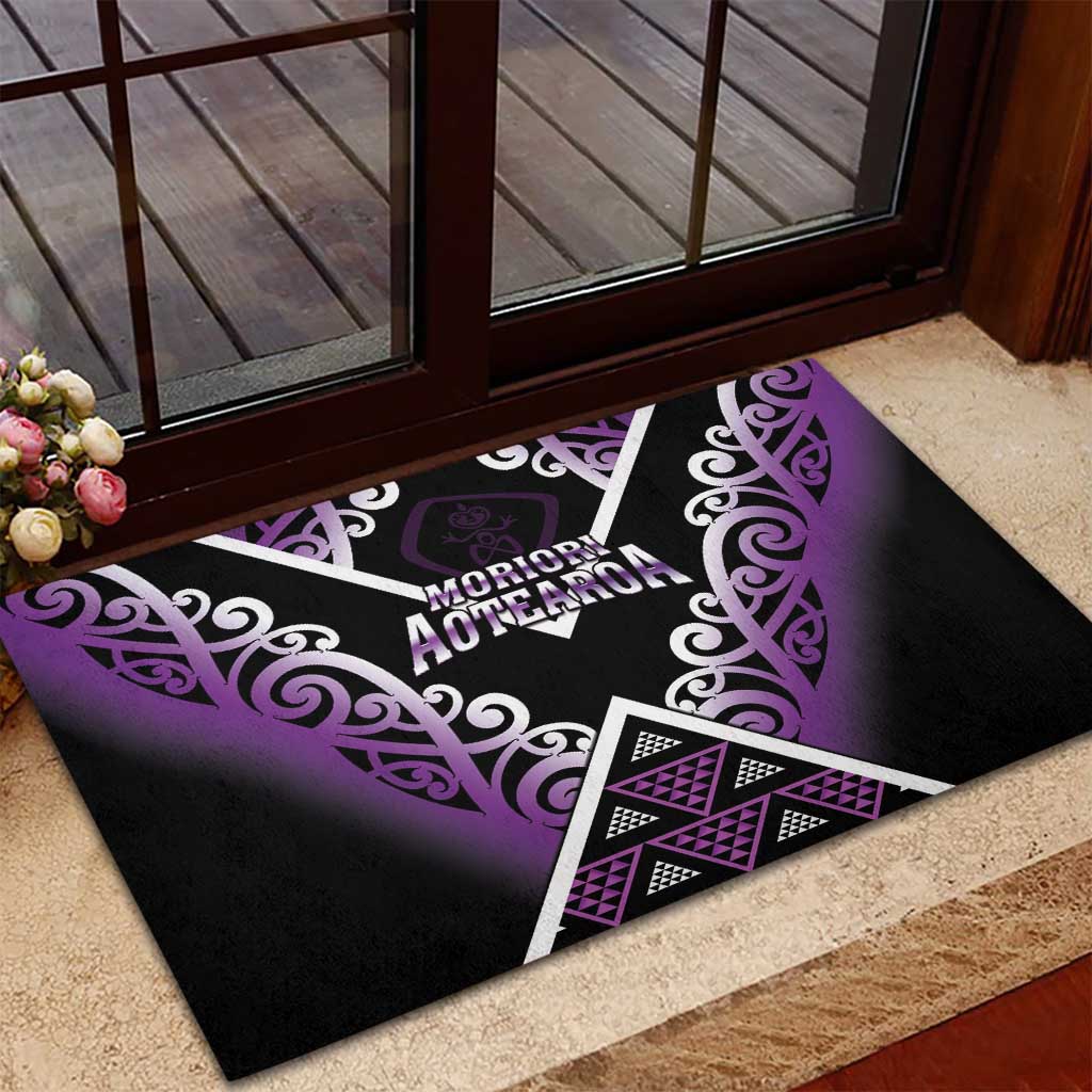 Aotearoa Moriori Rubber Doormat Maori Pattern New Zealand - Polynesian Pride
