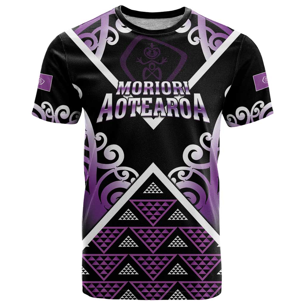 Personalised Aotearoa Moriori T Shirt Maori Pattern New Zealand - Polynesian Pride