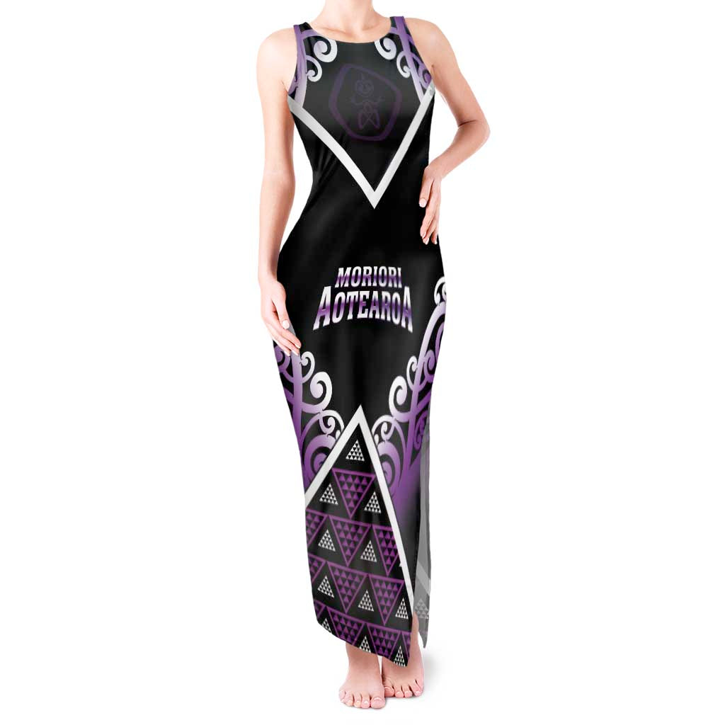 Personalised Aotearoa Moriori Tank Maxi Dress Maori Pattern New Zealand - Polynesian Pride