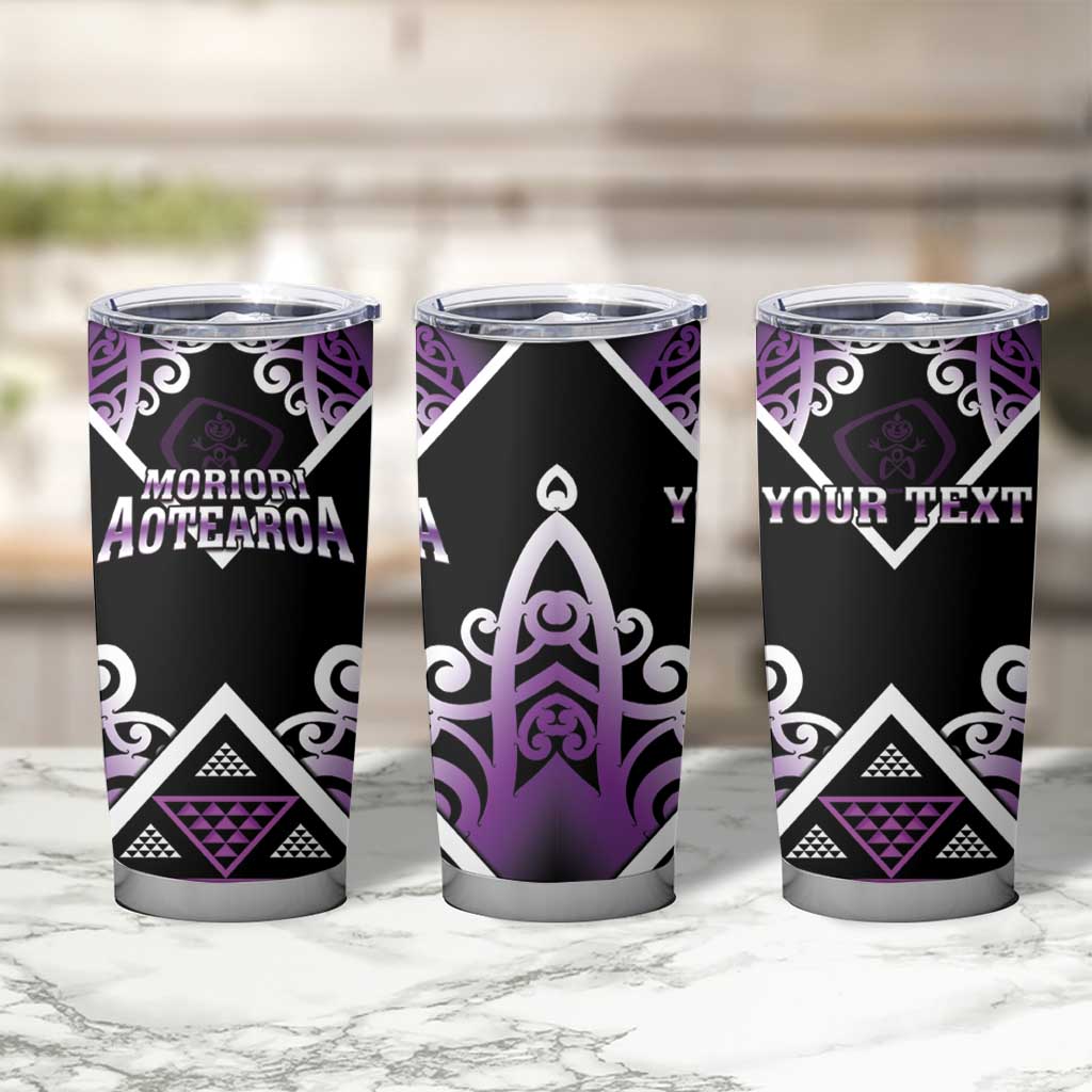 Personalised Aotearoa Moriori Tumbler Cup Maori Pattern New Zealand LT05 - Polynesian Pride