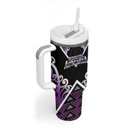 Personalised Aotearoa Moriori Tumbler With Handle Maori Pattern New Zealand - Polynesian Pride