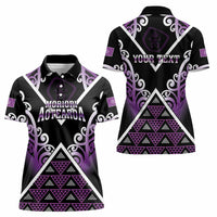 Personalised Aotearoa Moriori Women Polo Shirt Maori Pattern New Zealand - Polynesian Pride