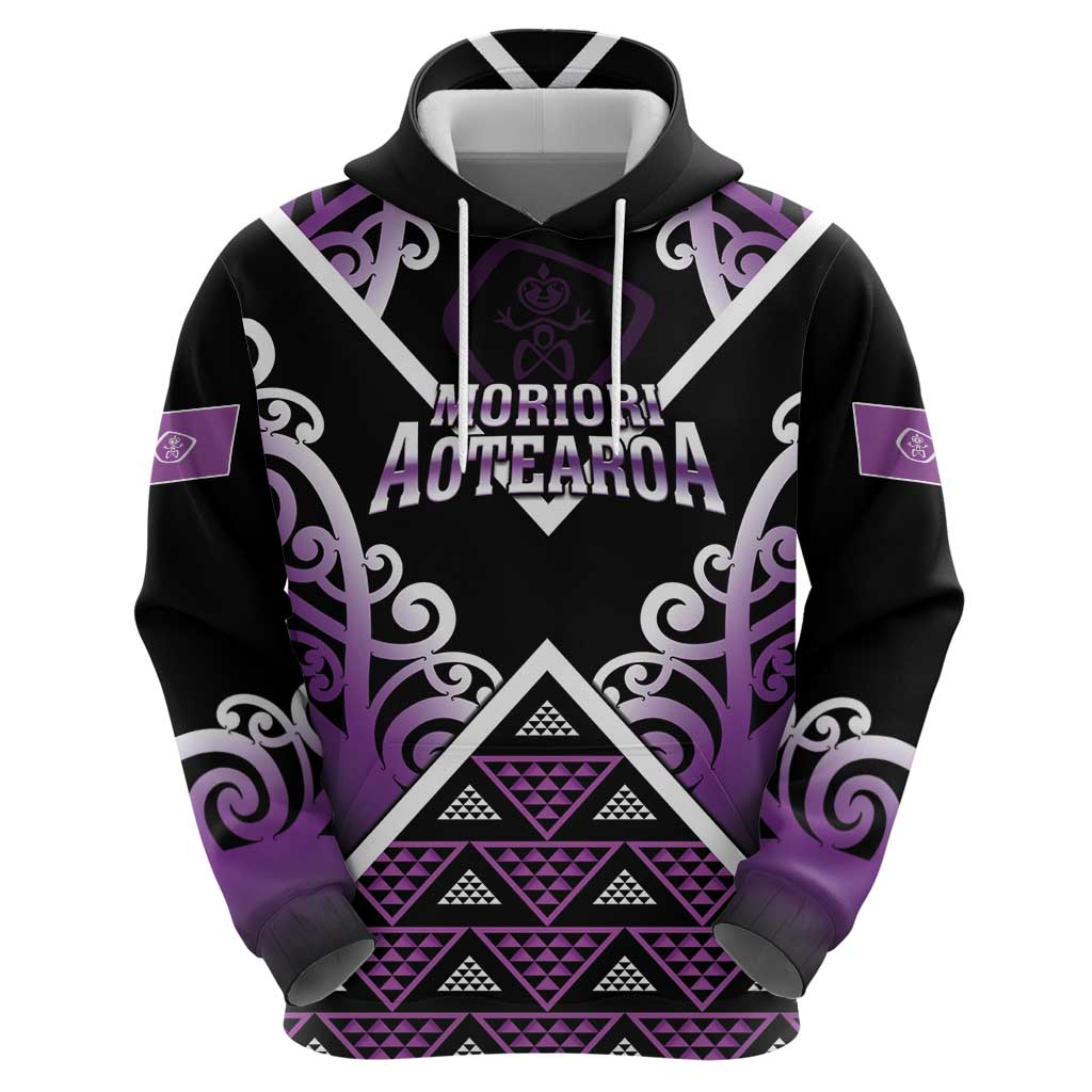 Personalised Aotearoa Moriori Zip Hoodie Maori Pattern New Zealand - Polynesian Pride