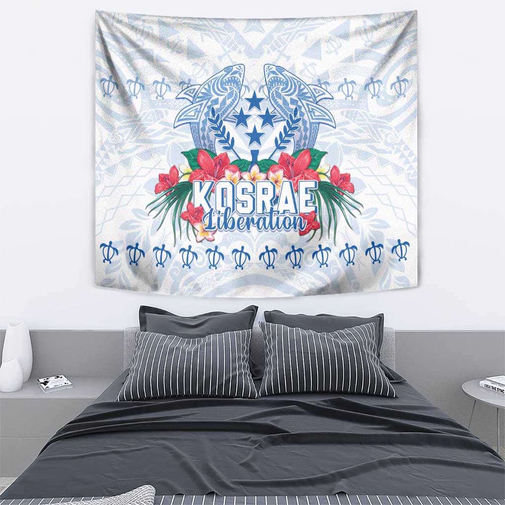 Happy Kosrae Liberation Day Tapestry Polynesian Shark Turtle Motif LT05 - Polynesian Pride