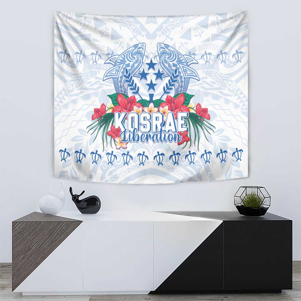 Happy Kosrae Liberation Day Tapestry Polynesian Shark Turtle Motif LT05 - Polynesian Pride