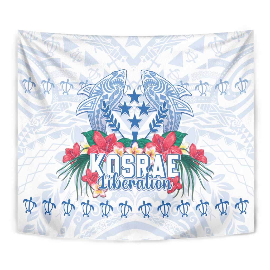 Happy Kosrae Liberation Day Tapestry Polynesian Shark Turtle Motif LT05 - Polynesian Pride