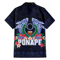 Happy Pohnpei Liberation Day Family Matching Off The Shoulder Long Sleeve Dress and Hawaiian Shirt Polynesian Shark Turtle Motif