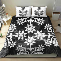 Cook Islands Black Marble Tivaevae Bedding Set - Polynesian Pride