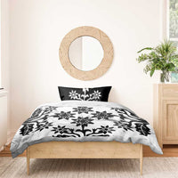 Cook Islands White Marble Tivaevae Bedding Set - Polynesian Pride