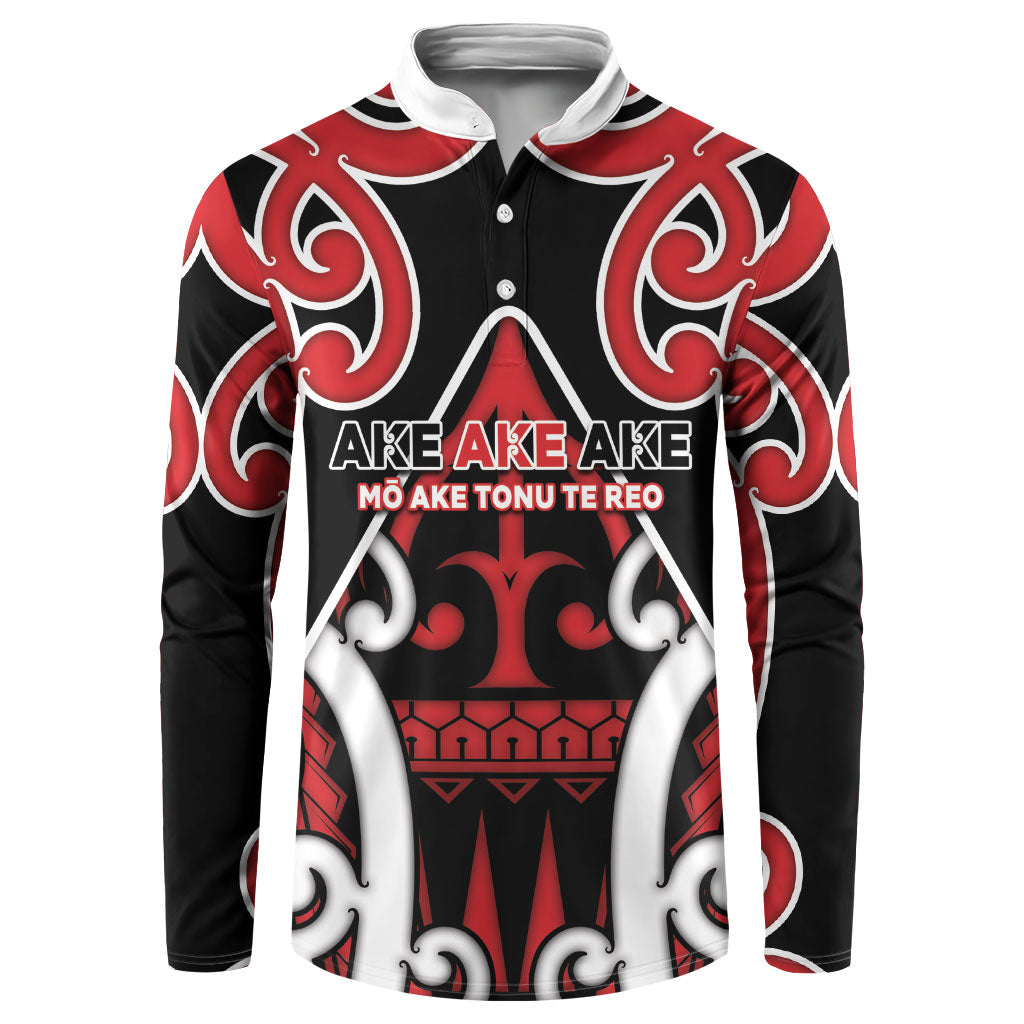 New Zealand Maori Language Week Button Sweatshirt Mo Ake Tonu Te Reo LT05 Black - Polynesian Pride