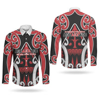 New Zealand Maori Language Week Couples Matching Long Sleeve Bodycon Dress and Long Sleeve Button Shirt Mo Ake Tonu Te Reo