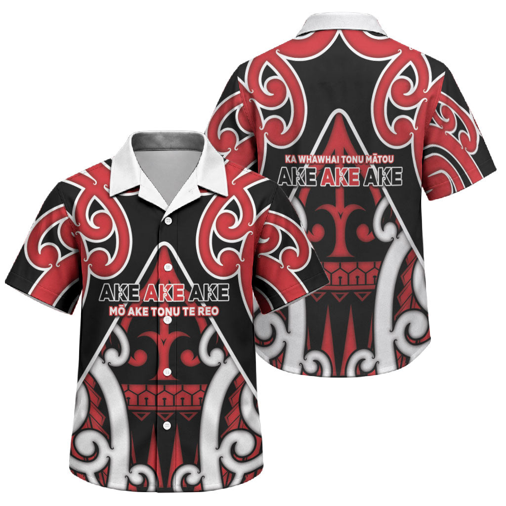 New Zealand Maori Language Week Family Matching Off The Shoulder Long Sleeve Dress and Hawaiian Shirt Mo Ake Tonu Te Reo