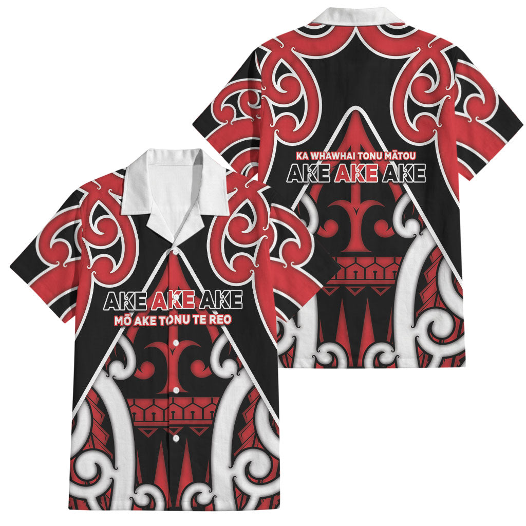 New Zealand Maori Language Week Family Matching Off Shoulder Short Dress and Hawaiian Shirt Mo Ake Tonu Te Reo