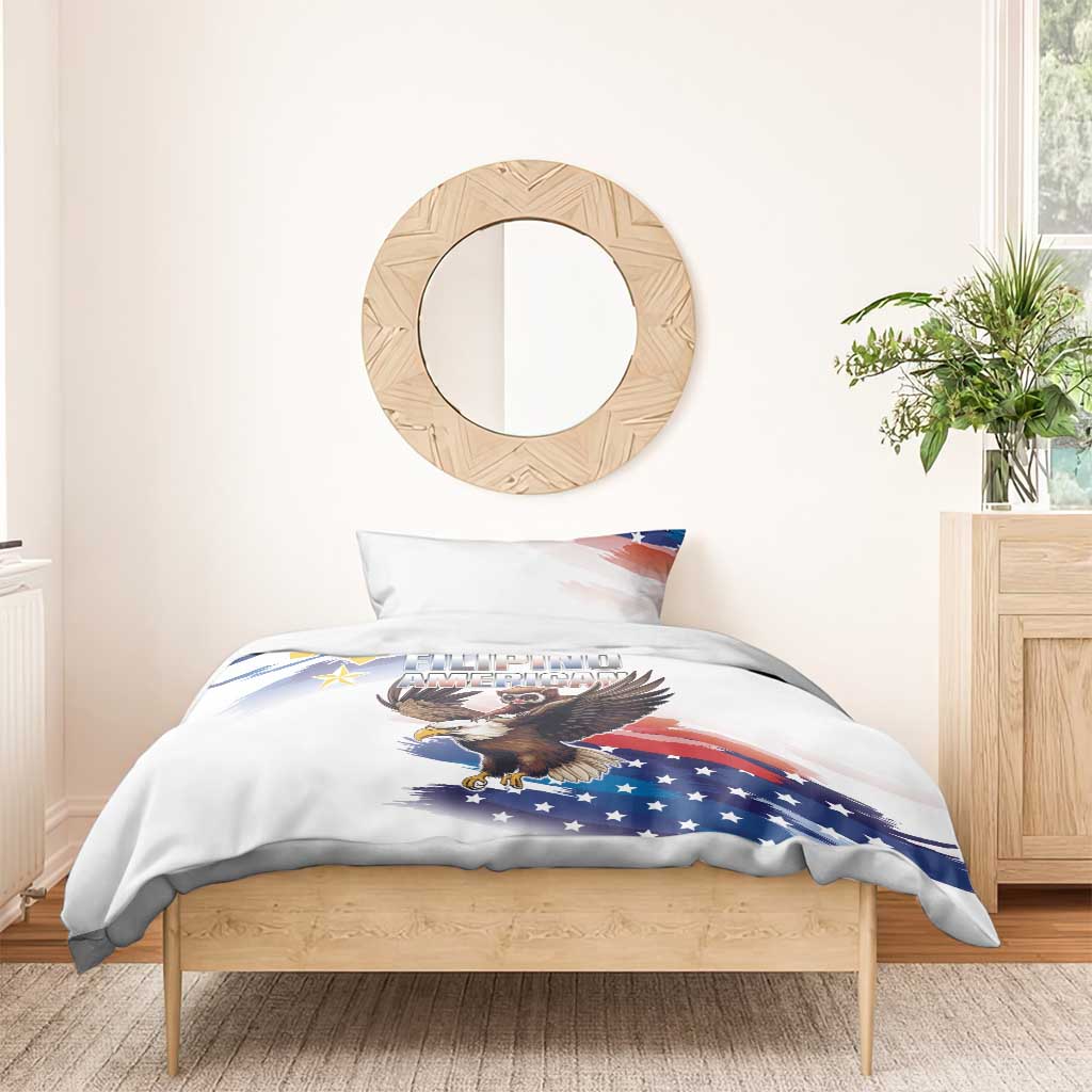 Filipino American History Month Bedding Set Bald Eagle Tarsier Together LT05 - Polynesian Pride