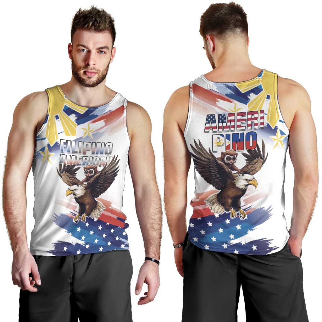 Filipino American History Month Men Tank Top Bald Eagle Tarsier Together