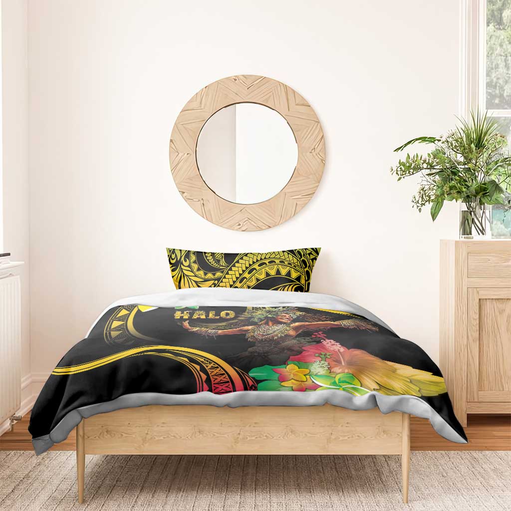 Halo Vanuatu Bedding Set Beautiful Woman Dancing LT05 - Polynesian Pride