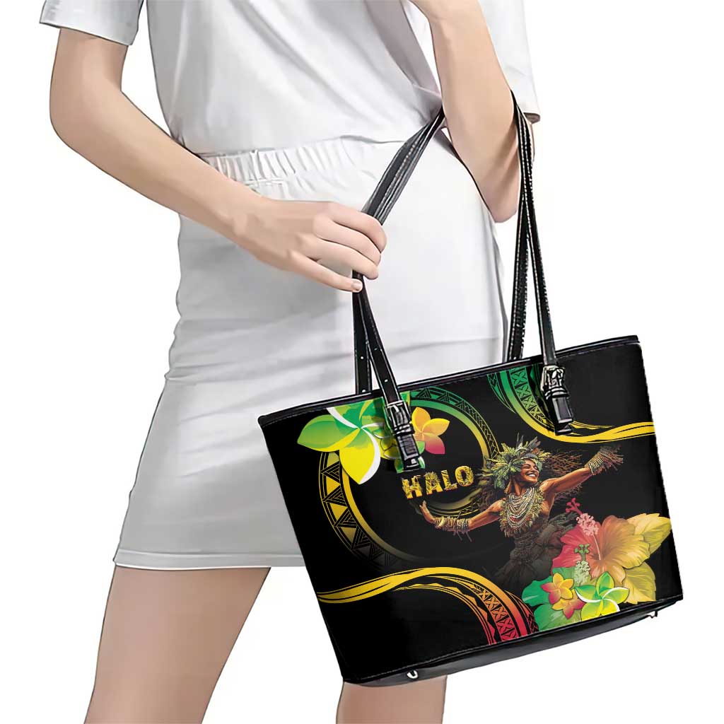 Halo Vanuatu Leather Tote Bag Beautiful Woman Dancing