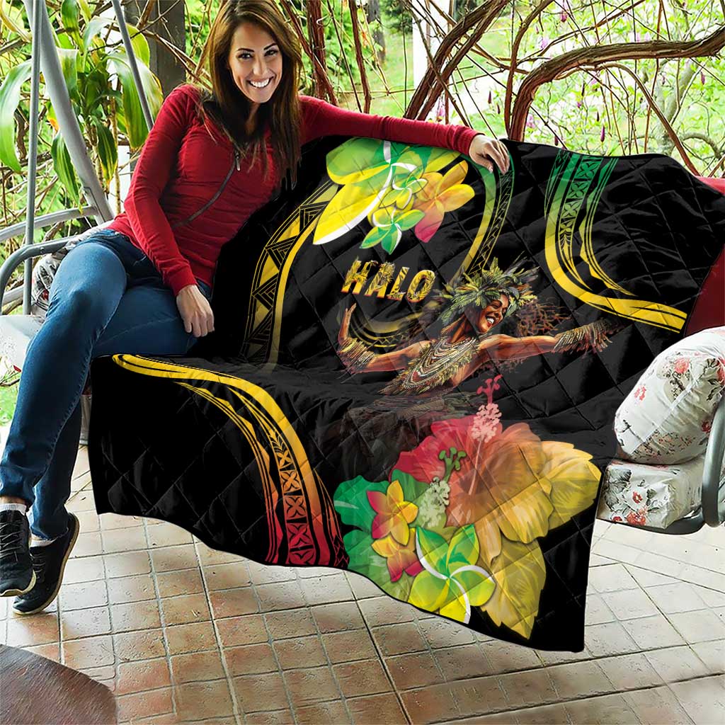 Halo Vanuatu Quilt Beautiful Woman Dancing LT05 - Polynesian Pride