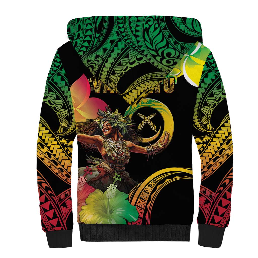 Halo Vanuatu Sherpa Hoodie Beautiful Woman Dancing