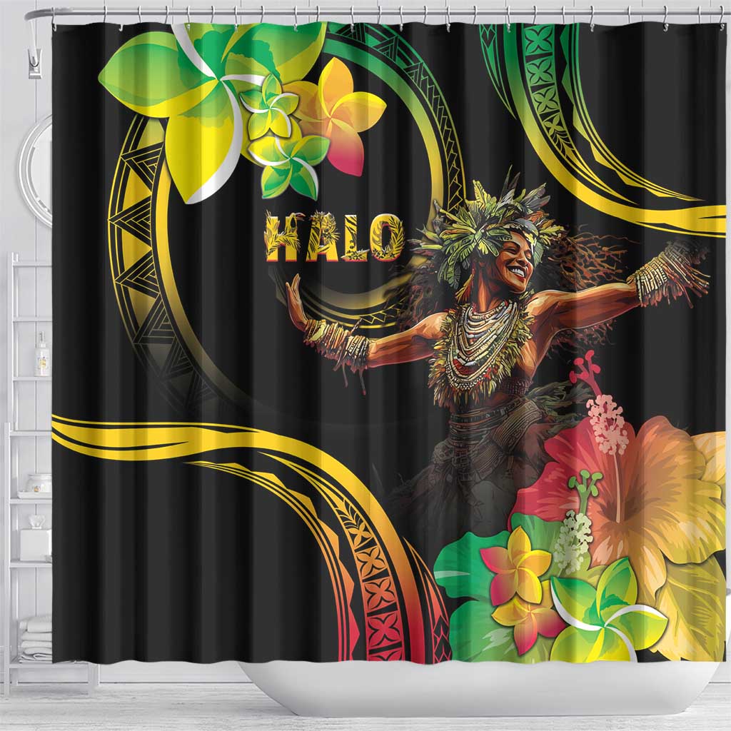 Halo Vanuatu Shower Curtain Beautiful Woman Dancing
