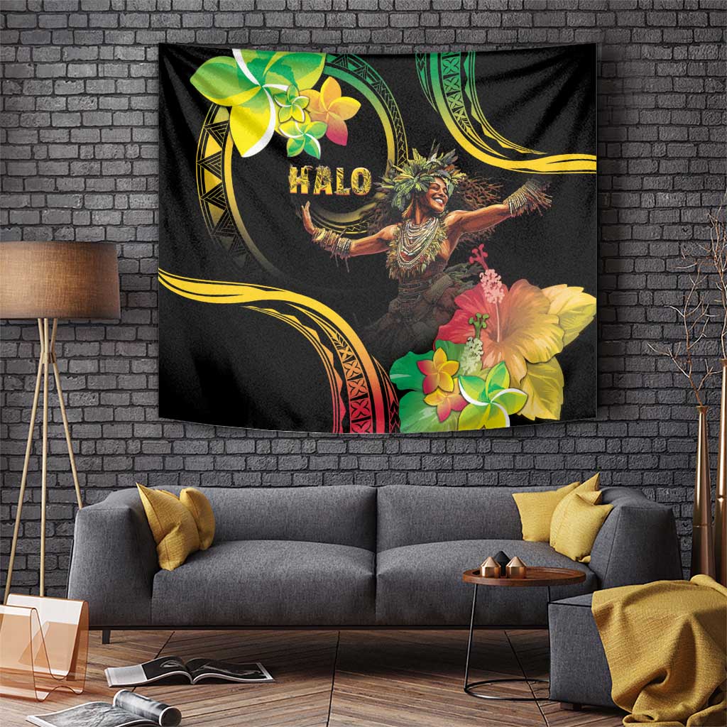 Halo Vanuatu Tapestry Beautiful Woman Dancing LT05 - Polynesian Pride