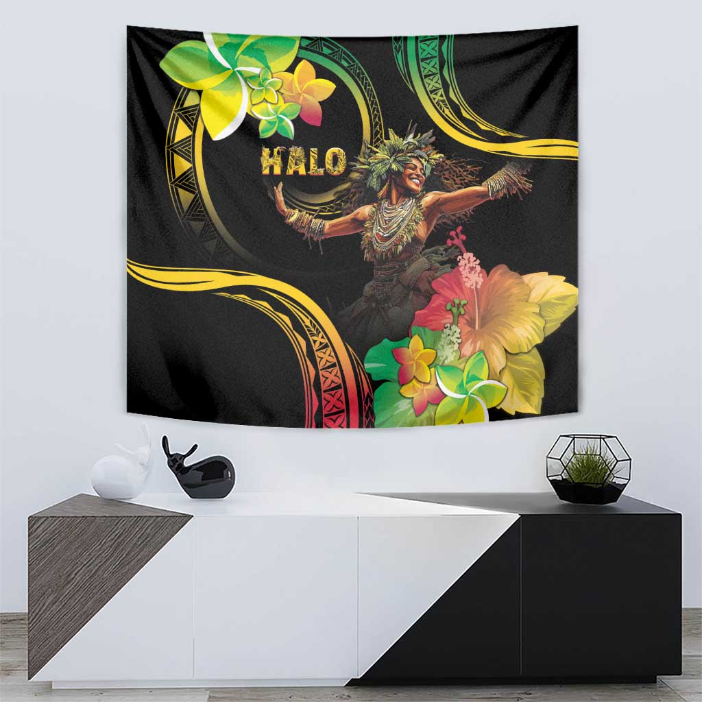 Halo Vanuatu Tapestry Beautiful Woman Dancing LT05 - Polynesian Pride