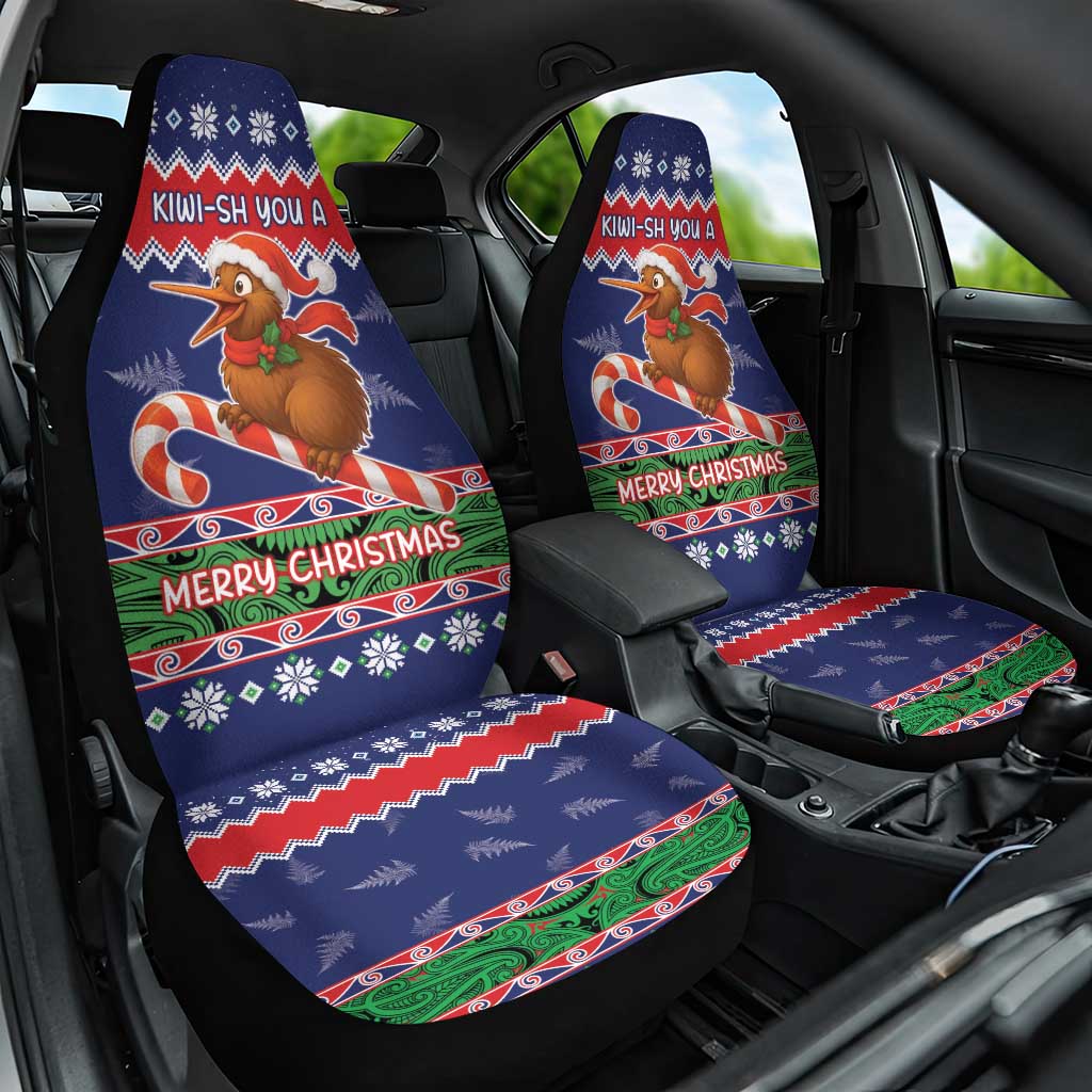 New Zealand Christmas Car Seat Cover Kiwi-sh You A Merry Christmas - Polynesian Pride