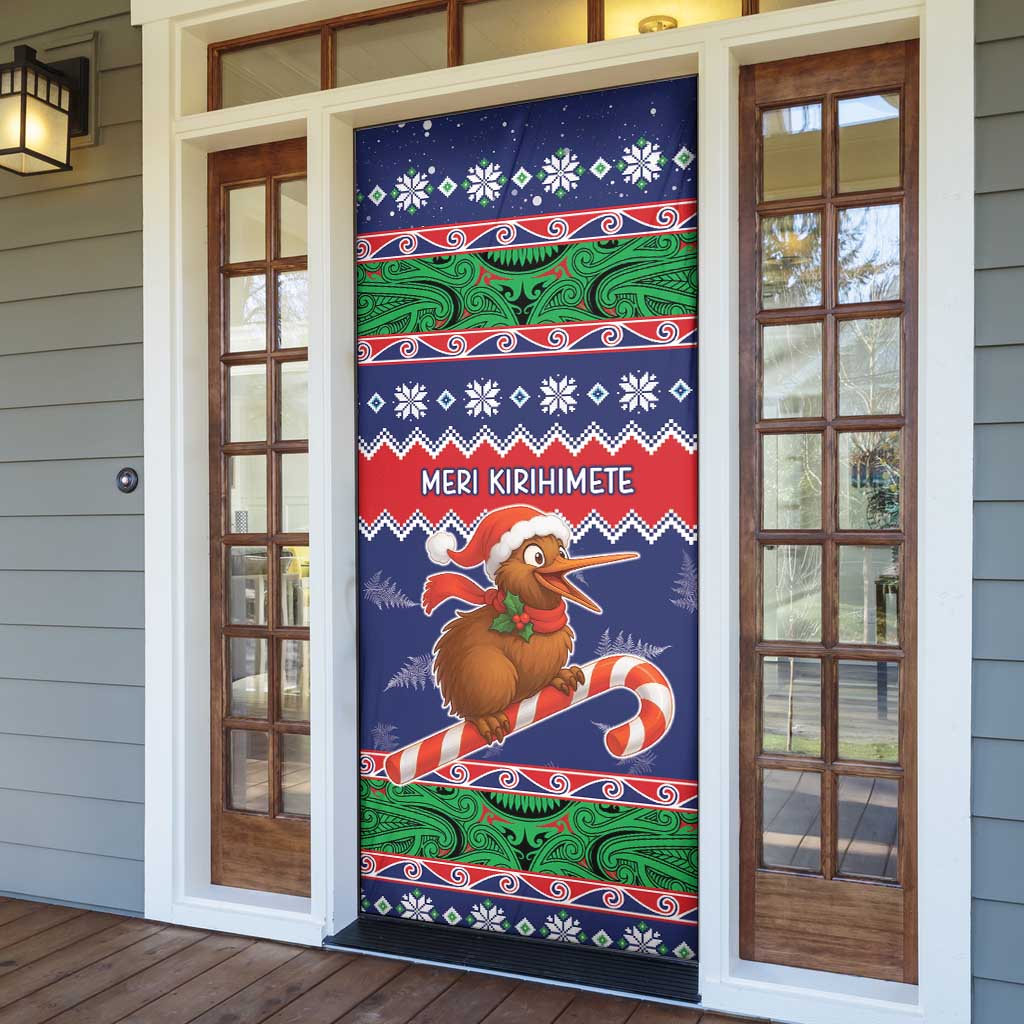 New Zealand Christmas Door Cover Kiwi-sh You A Merry Christmas - Polynesian Pride